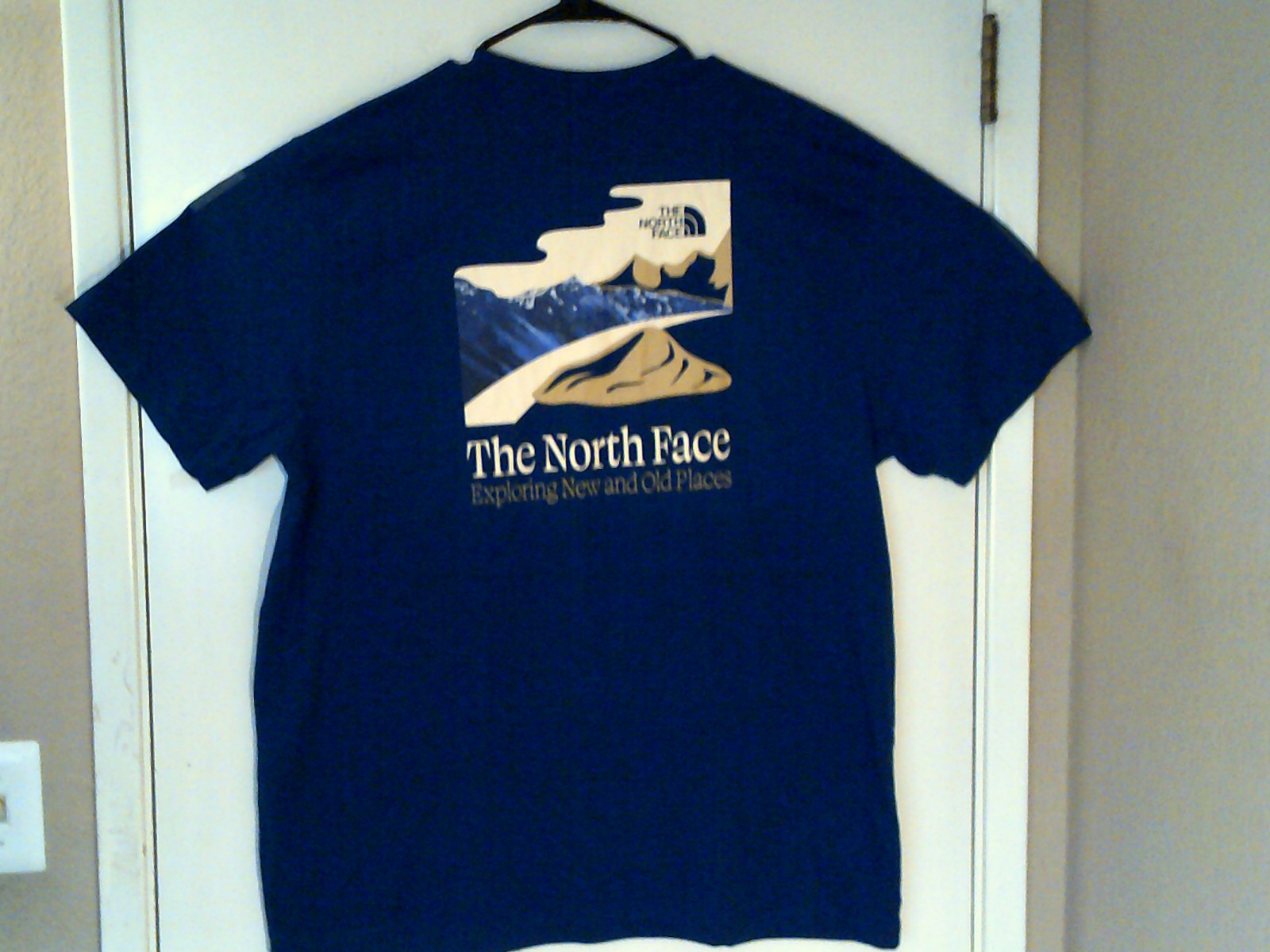 NEW NORTH FACE "Exploring Old & New Places Tee" MEN'S BLUE T-SHIRT XL NF0A8FVSD1 gallery