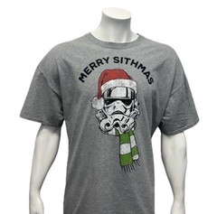 Star Wars “Merry Sithmas” Christmas Storm Trooper Gray Graphic T-Shirt Size XXL