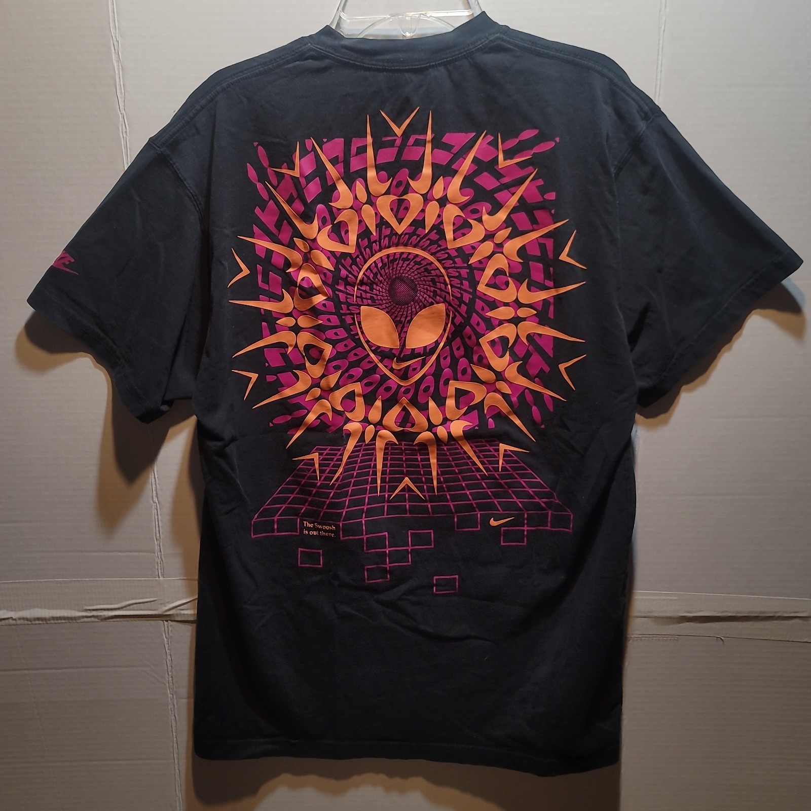Nike Neon Big Alien Swoosh Double-Sided Graphic T-Shirt The Swoosh Is Out There gallery