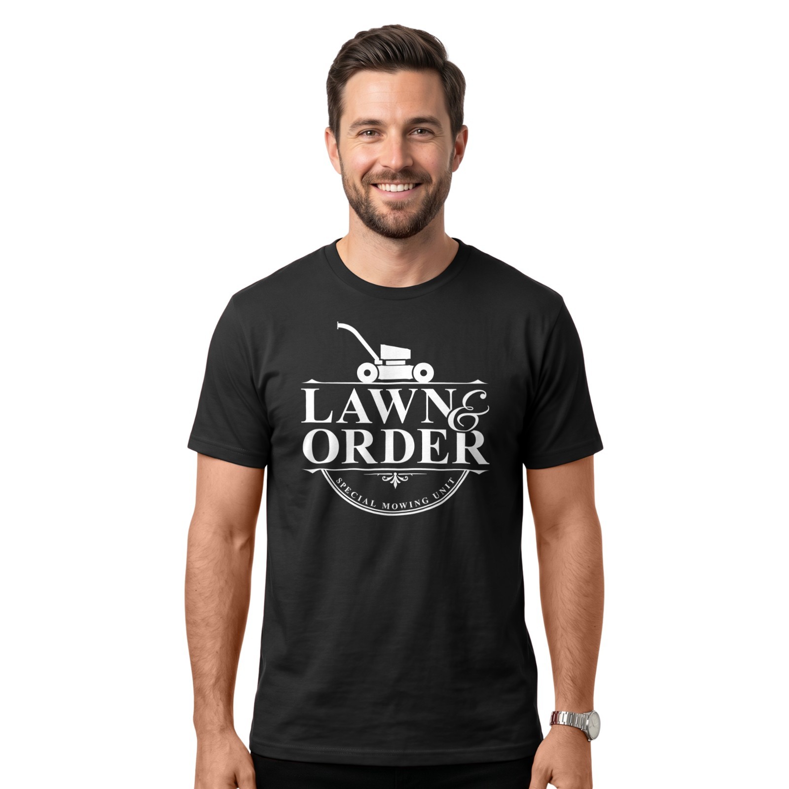 Lawn & Order T-Shirt | Funny Lawn Mowing Shirt | Gardening & Landscaping Gift gallery