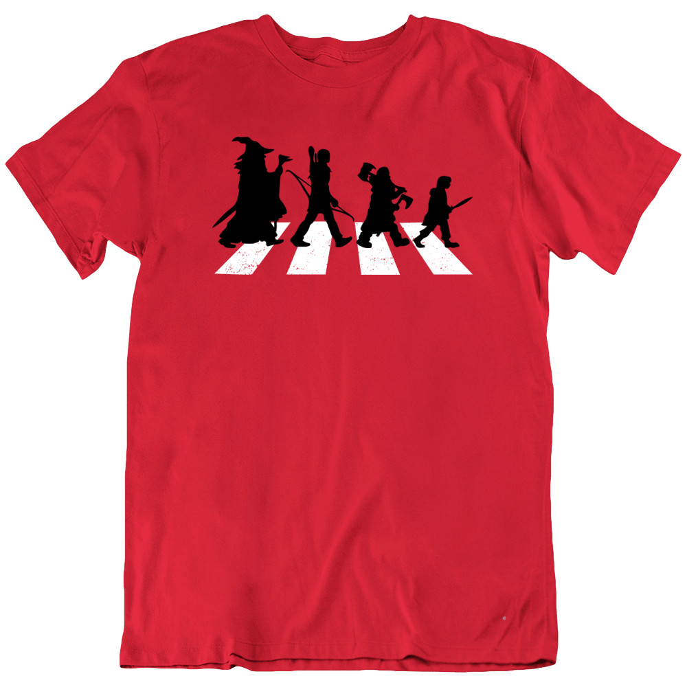 Abby Road Gandalf Elf Dwarf Hobbit Frodo Lord of the Rings Funny T Shirt Gift gallery