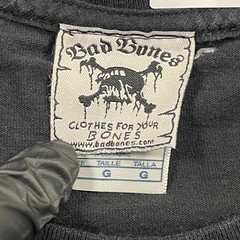 Vintage Y2K Bad-Bones Generation Hawg Boar Biker Shirt Large 21×28 Black