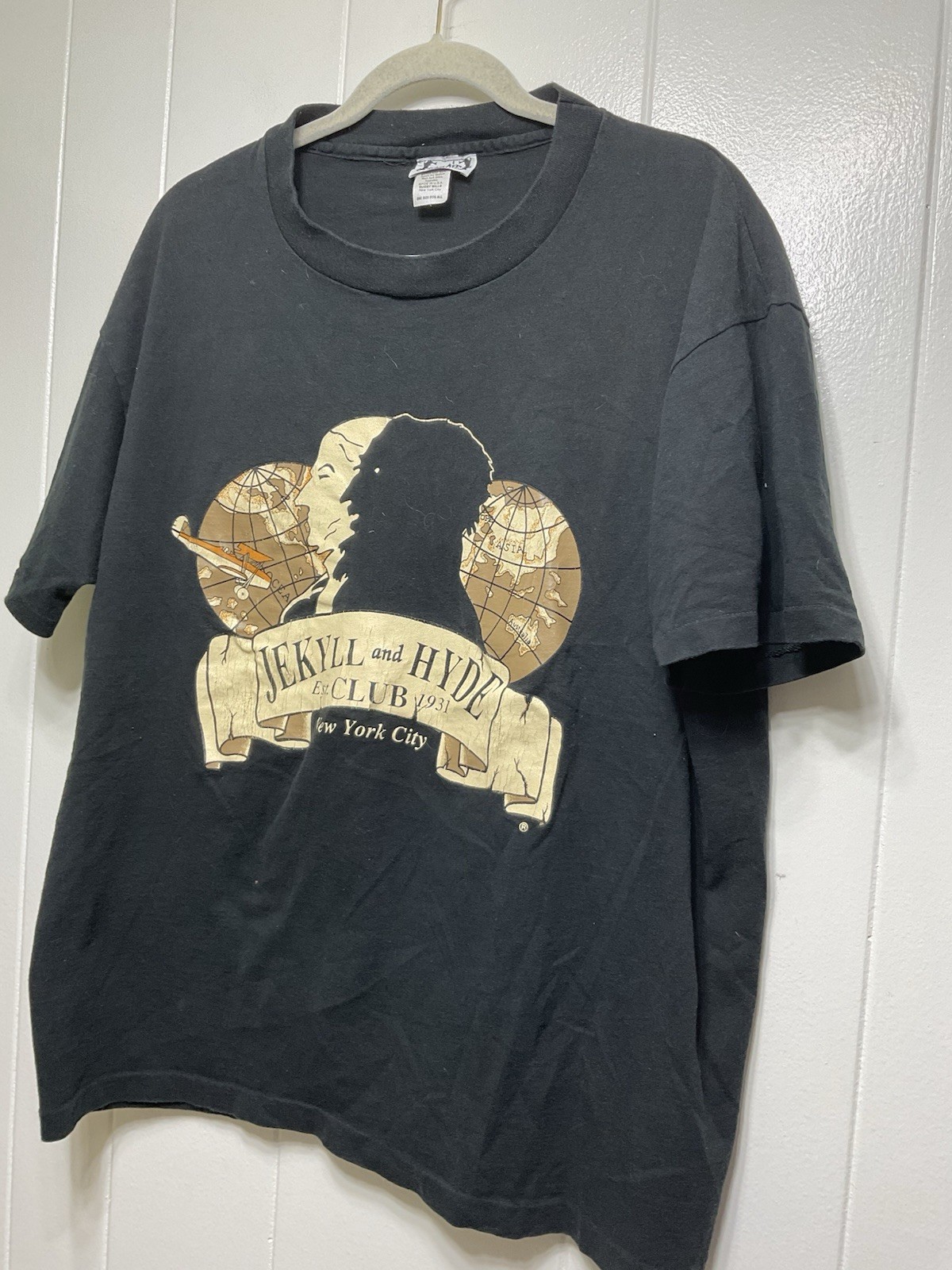 Jekyll and Hyde Club 1931 NYC Graphic Tee Men's Black XL 90s Vintage OSFA gallery