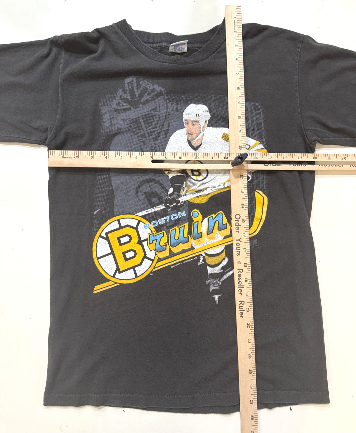 NHL Boston Bruins Shirt Vintage 90s Mens MED Hockey Salem Tag Single Stitch RARE gallery