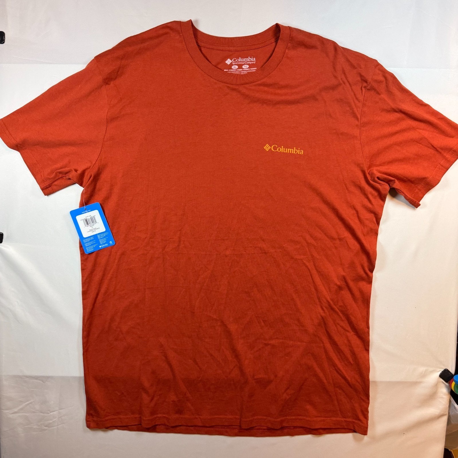 NWT Columbia Mens Burnt Orange Sportswear Logo Short Sleeve T Shirt Size XL gallery