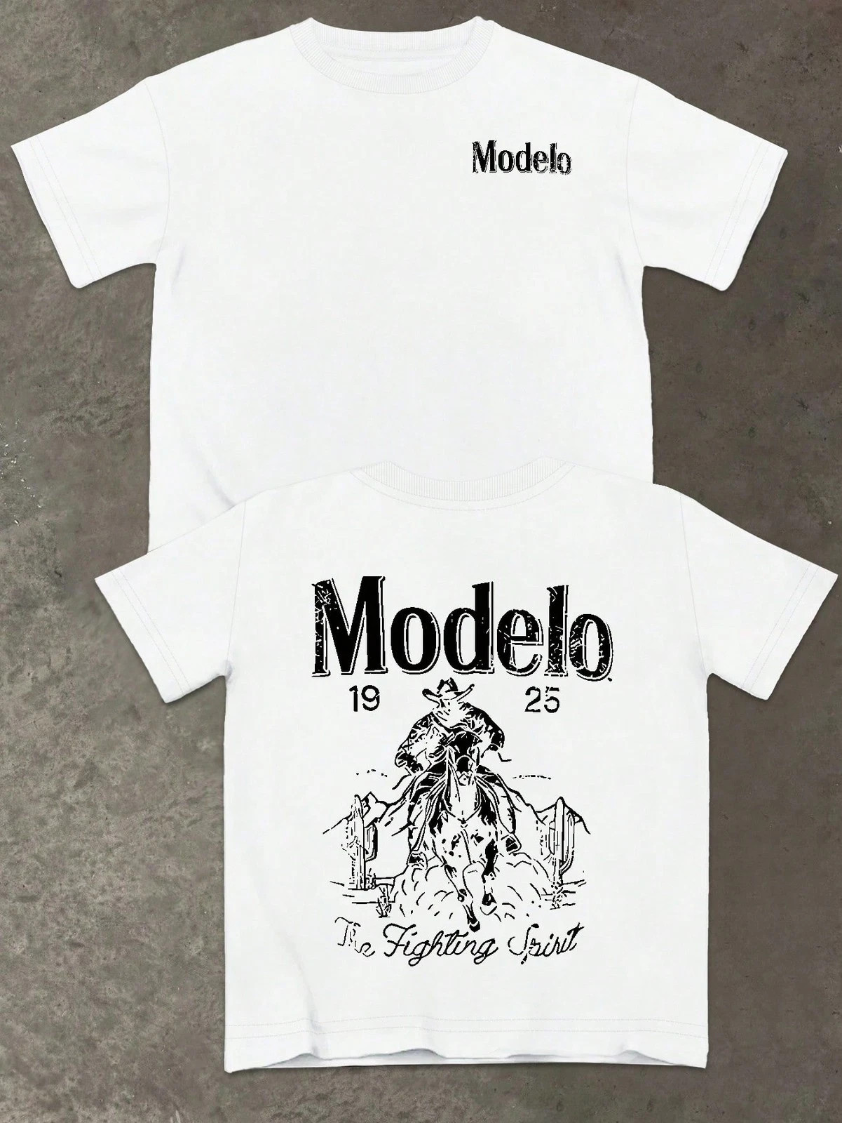 Modelo Graphic Print Men's 100% Cotton T-Shirt, Casual Sports Style Top T-Shirt gallery