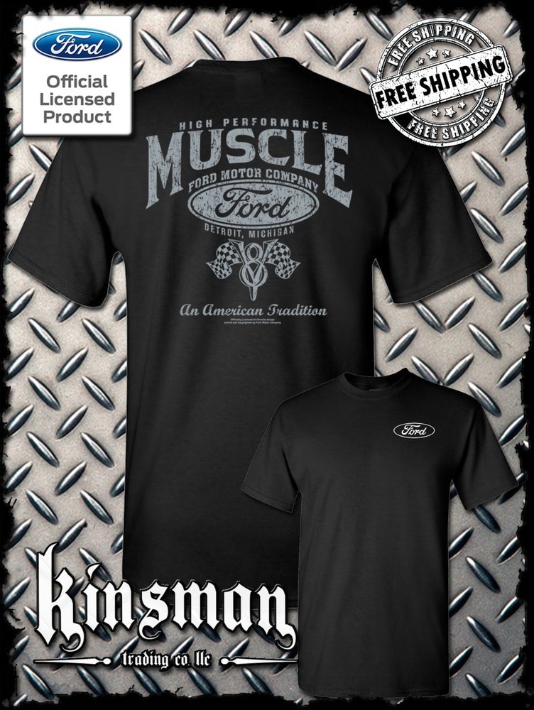 Ford High Performance Muscle V8 Logo 2-Sided T-Shirt – Mustang GT500 Shelby