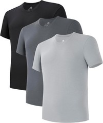 DAVID ARCHY Men Undershirt Combed Cotton T-Shirt Soft Moisture-Wicking