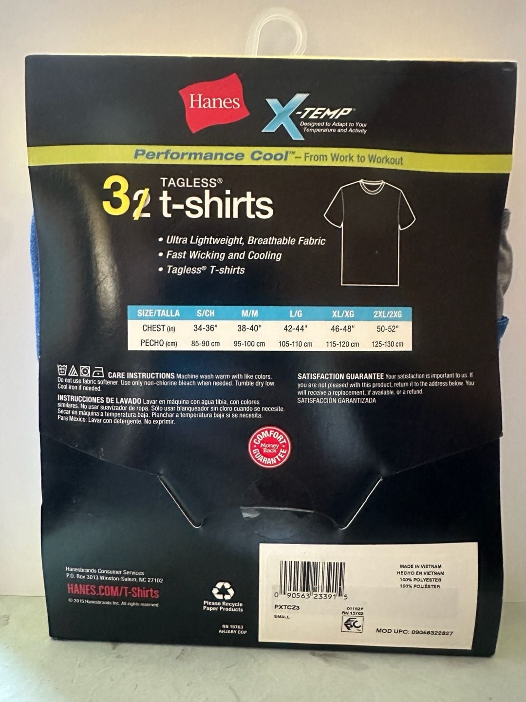 Hanes Men's X-Temp Performance Cool Tagless T-Shirts, Size: S, 3+1 Pack gallery