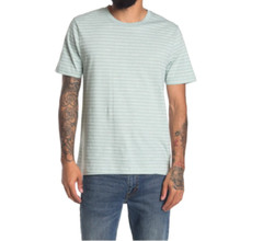 Alternative Men’s Soft Simple T-Short Capri Blue Drip Stripe Color Size M 00773