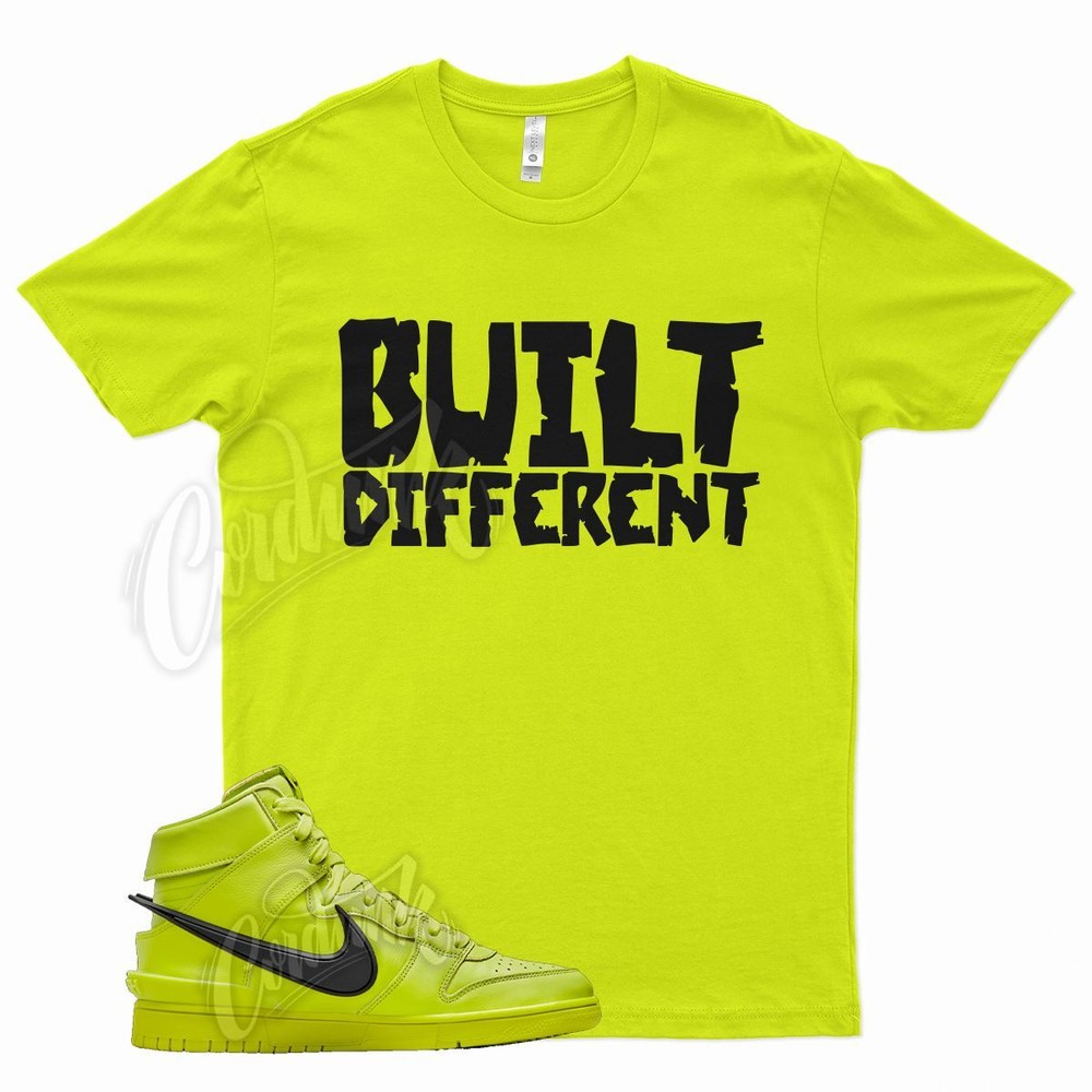 Yellow BUILT Shirt for Ambush N Dunk High Atomic Green Flash Lime Neon