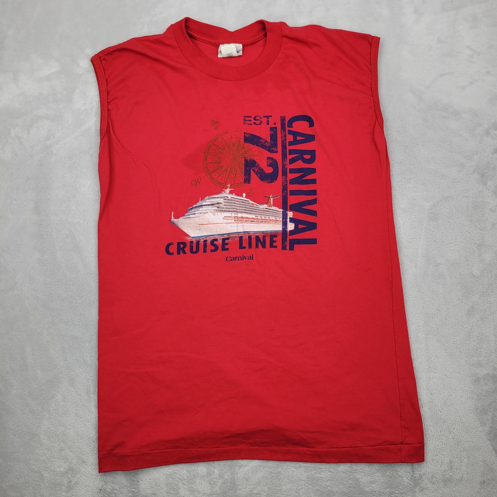 Carnival Cruise Shirt Men Large Tank Top Vintage Ship Boat Resort Vacation Adult