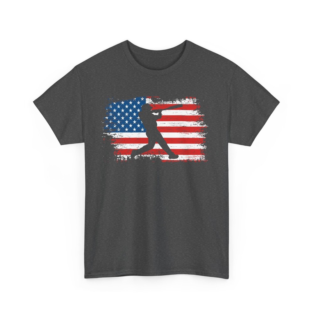 Baseball Player American Flag Shirt, Baseball Sports Lovers Women Men T-shirt