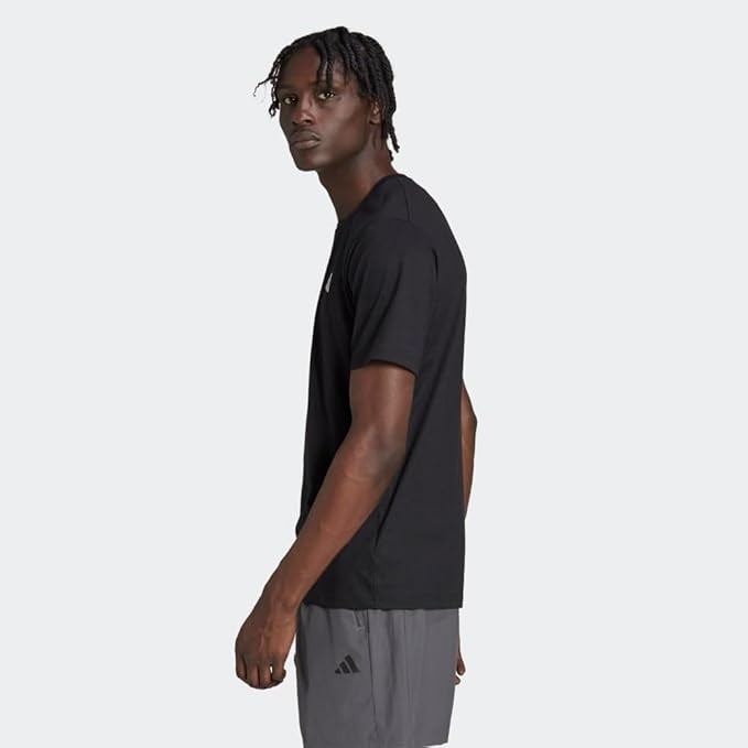 New Adidas Men's Essentials AeroReady Training T-Shirt - Black - FREE SHIP gallery
