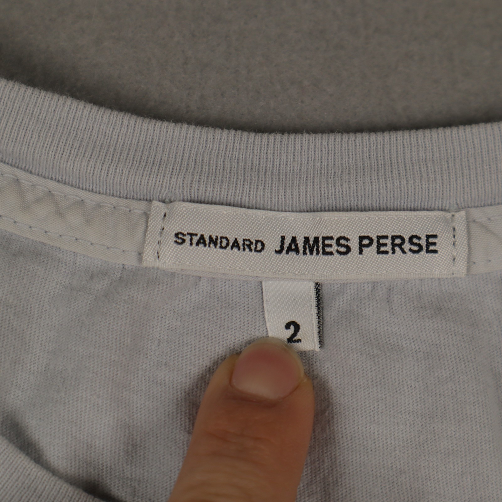 James Perse Standard T-Shirt Mens Size 2 Cotton Long Sleeve Tee Made USA gallery