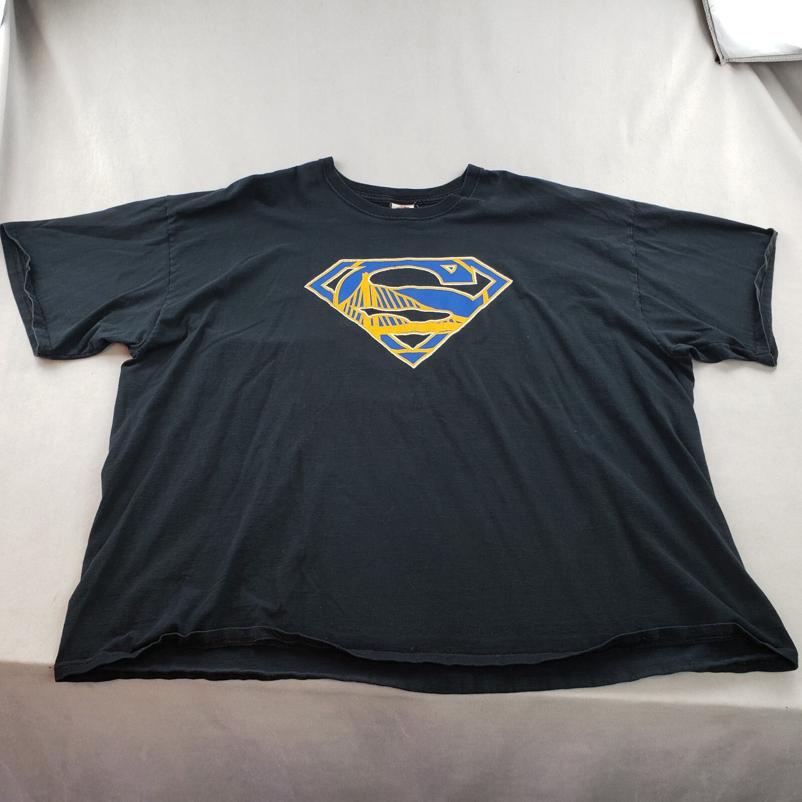 Golden State Warriors Superman T Shirt Silk Screened 2 Sided 3XL Vintage Y2K gallery