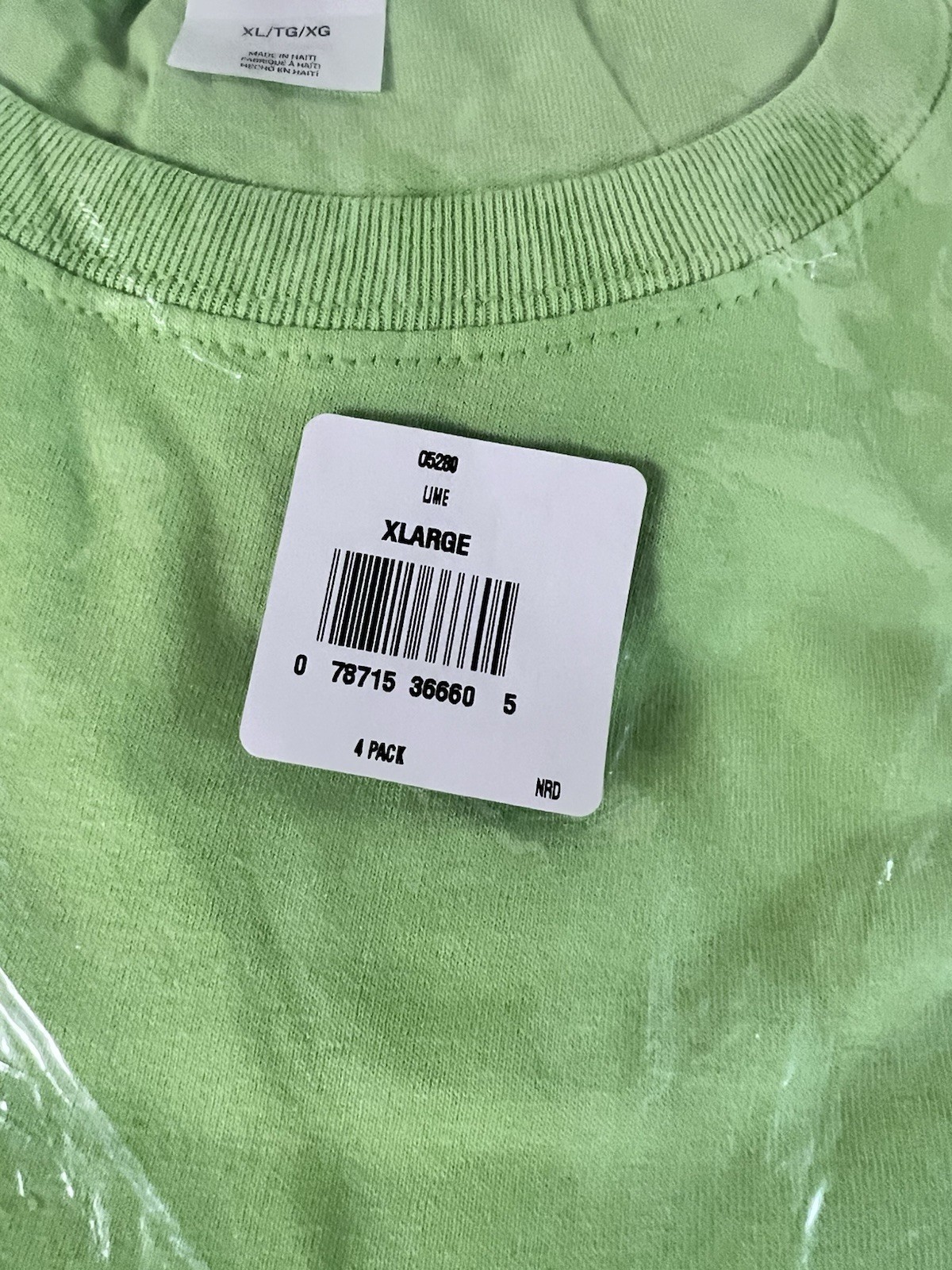 BRAND NEW - 4 PACK Hanes Men's 100% Cotton Lay Flat Collar Blank T-Shirt 5280 gallery