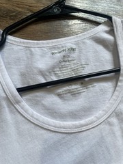 Tommy John Cotton Basics White Tank Top Lot 2 x Size M Under Shirt Singlet Vest