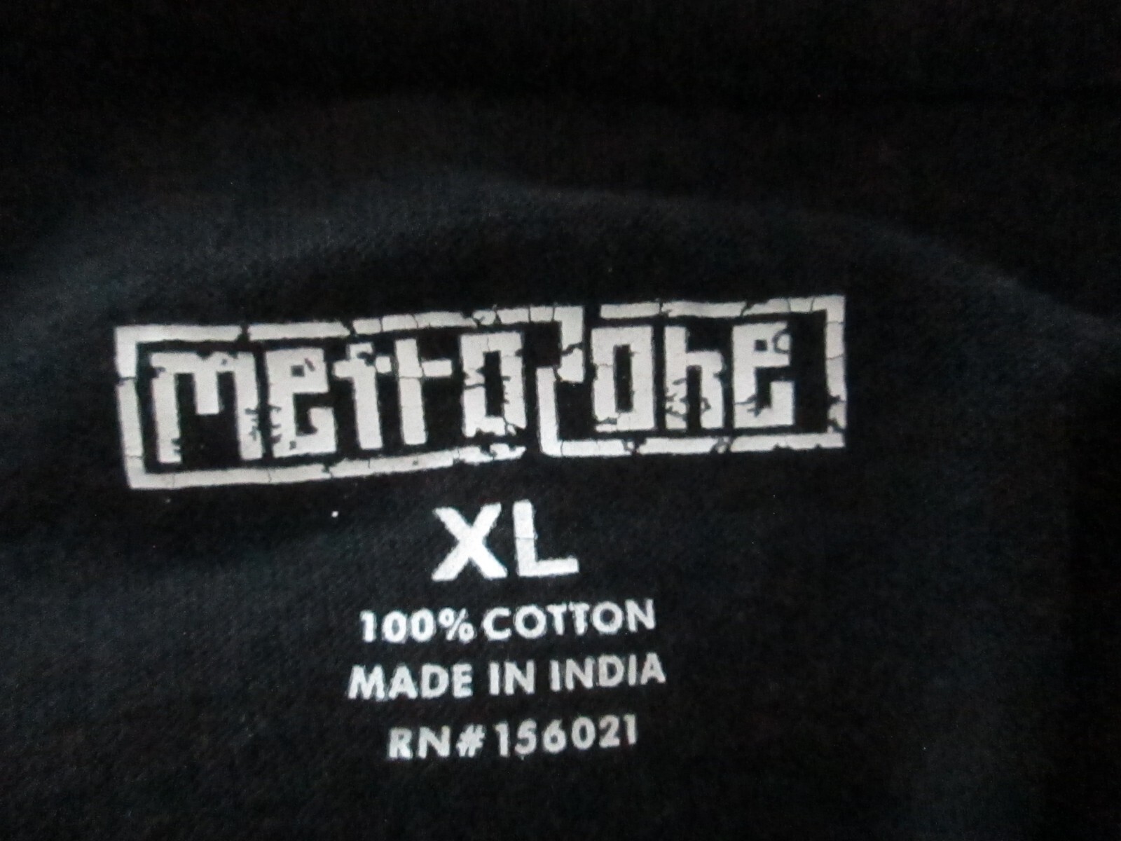 Vintage Metro One XL Black Hoodie T-Shirt with Kangaroo Pocket gallery