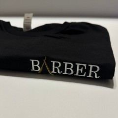 Barber Stitched T-Shirt – Barber Uniform, Cosmetology Barber Shop Gift
