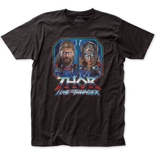 Men's Marvel Thor Love and Thunder Headshots T-Shirt Black - New gallery