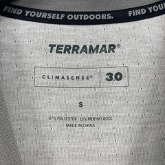 Terramar Heavyweight Merino Wool Thermal Crew Shirt Mens Small Gray Hiking Camp