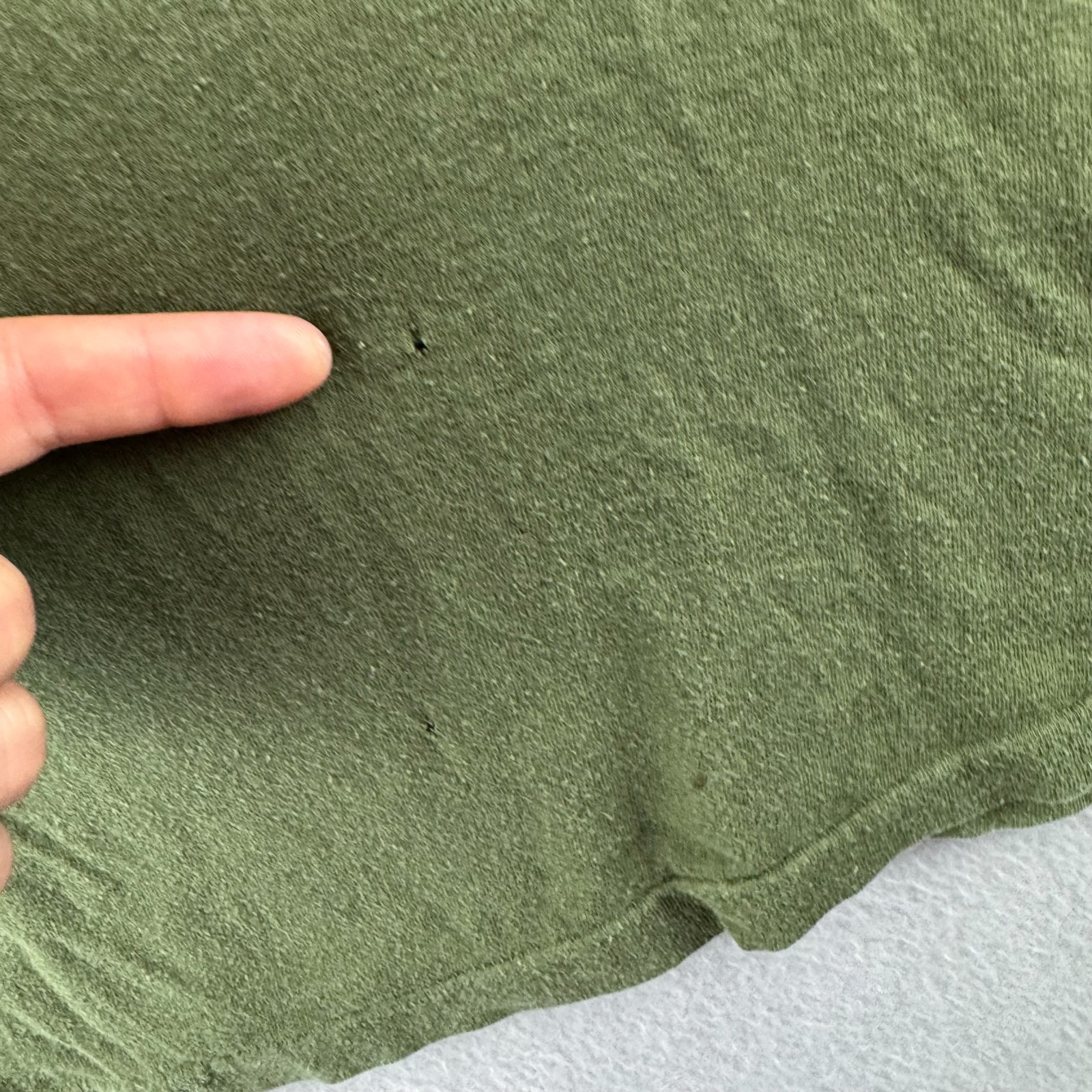 Vintage Military Shirt Mens Large Green Single Stitch Thin Cotton 70s Vietnam gallery
