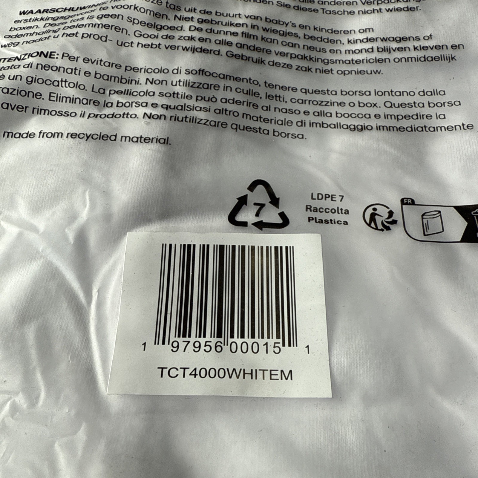 2 Pack True Classic Men’s White Crew Neck T Shirts - Size M gallery