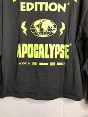 Asos Design Black Worldwide Graphic Doube Sided Long Sleeve T-Shirt Size M MEDIU