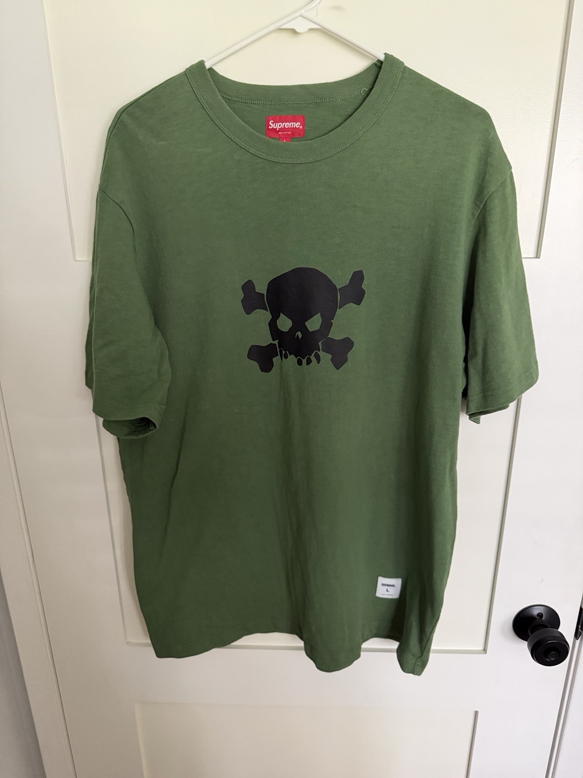 Supreme Skull S/S Top SS21 Olive Size Large (Thread Discolored)