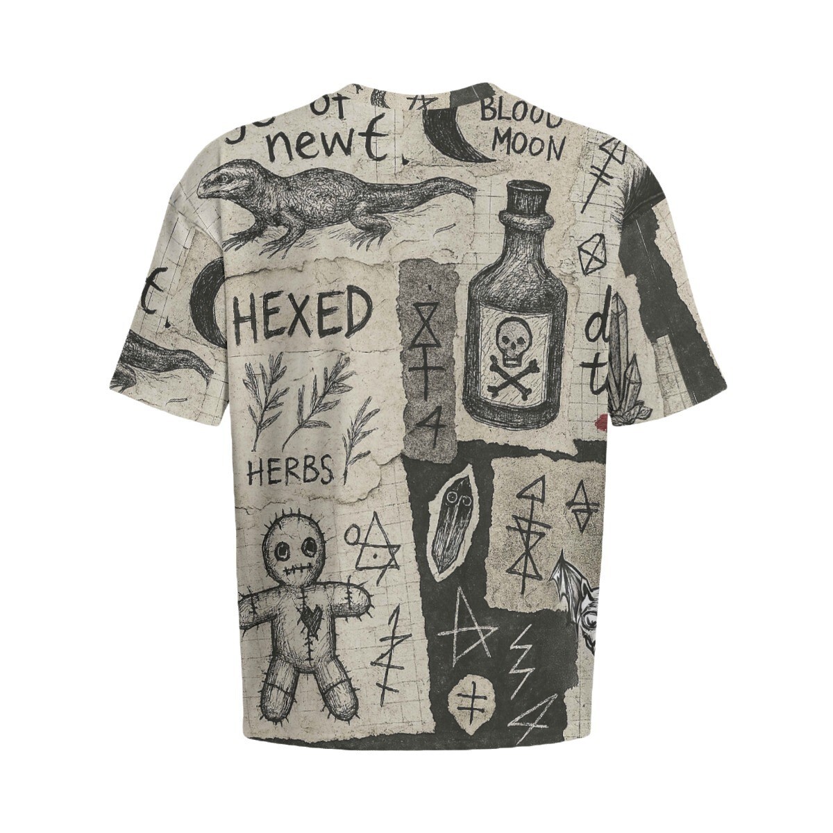 Protection Hex Oversized Unisex Cotton Tee Shirt T-Shirt Occult Dark Magic Spell gallery
