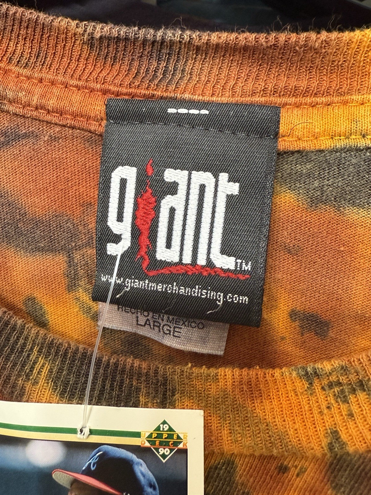 Vintage Giant Tag Shirt Orange Tiedye Scooter Kick Flip Graphic Tee Large K34 gallery