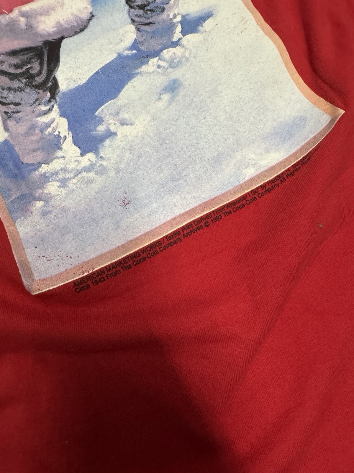 Vintage 1993 Coca Cola Santa Claus Christmas T Shirt Mens Size XL Made in USA gallery