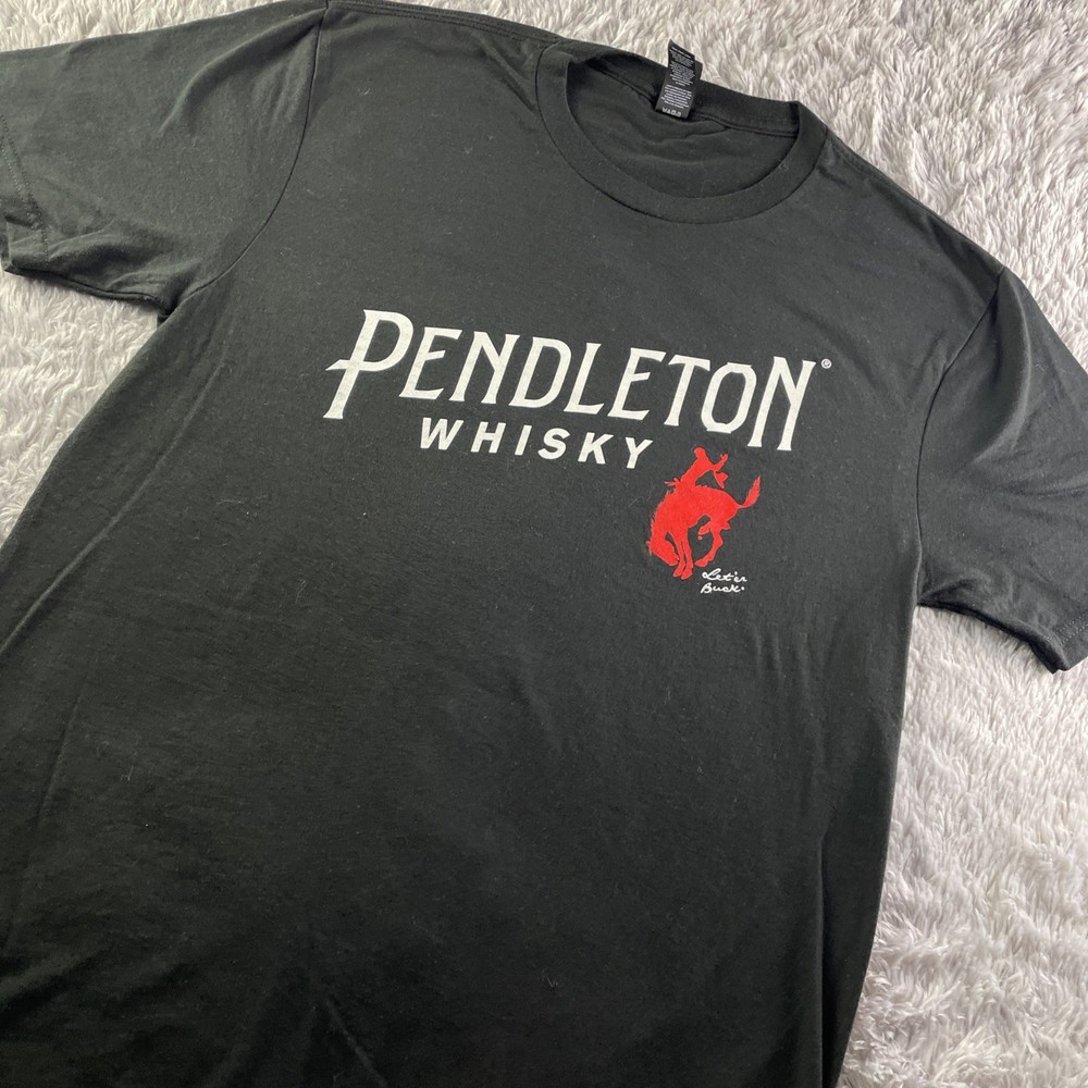 Pendleton Whisky Shirt Mens Small Black White Red Western Cowboy Rodeo Whiskey