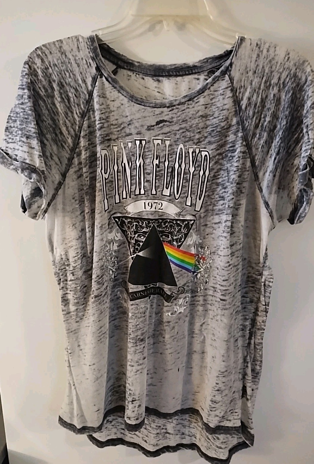 Women's Pink Floyd T-shirt Multi Gray Color Lightweight Sheer S L, Soft gallery