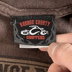Vintage 2000s Orange County Choppers T-Shirt Brown Size Large Motorcycle Y2K