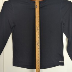 Omni-Wool Base Layer Shirt Men’s XL Black Wool Blend Crew Neck Long Sleeve