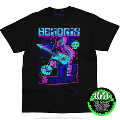 JIMI HENDRIX-GUITAR BLACKLIGHT-GLOWS BLACKLIGHT-T-SHIRT S-M-L-XL-2X,3X-4X-5X-6X
