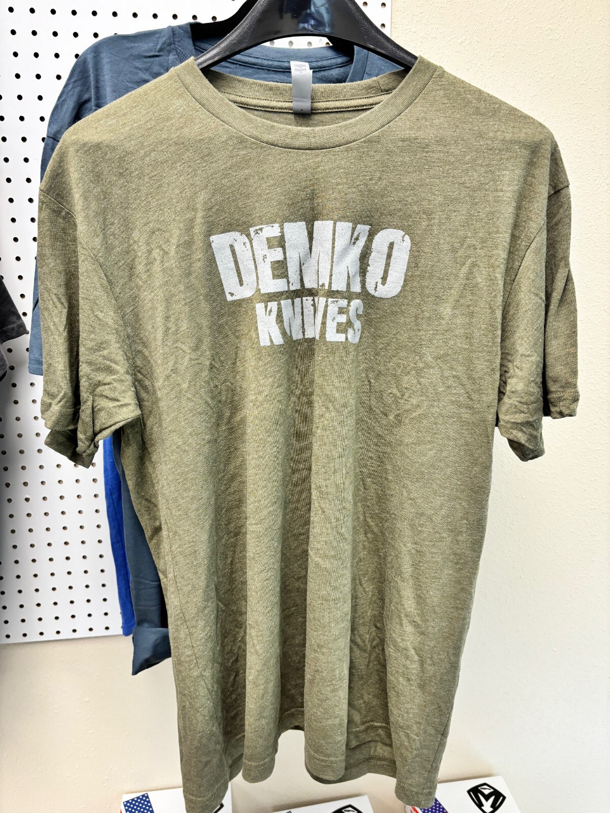 Demko Knives T-Shirt, Short Sleeve, Olive Drab, LARGE NEW