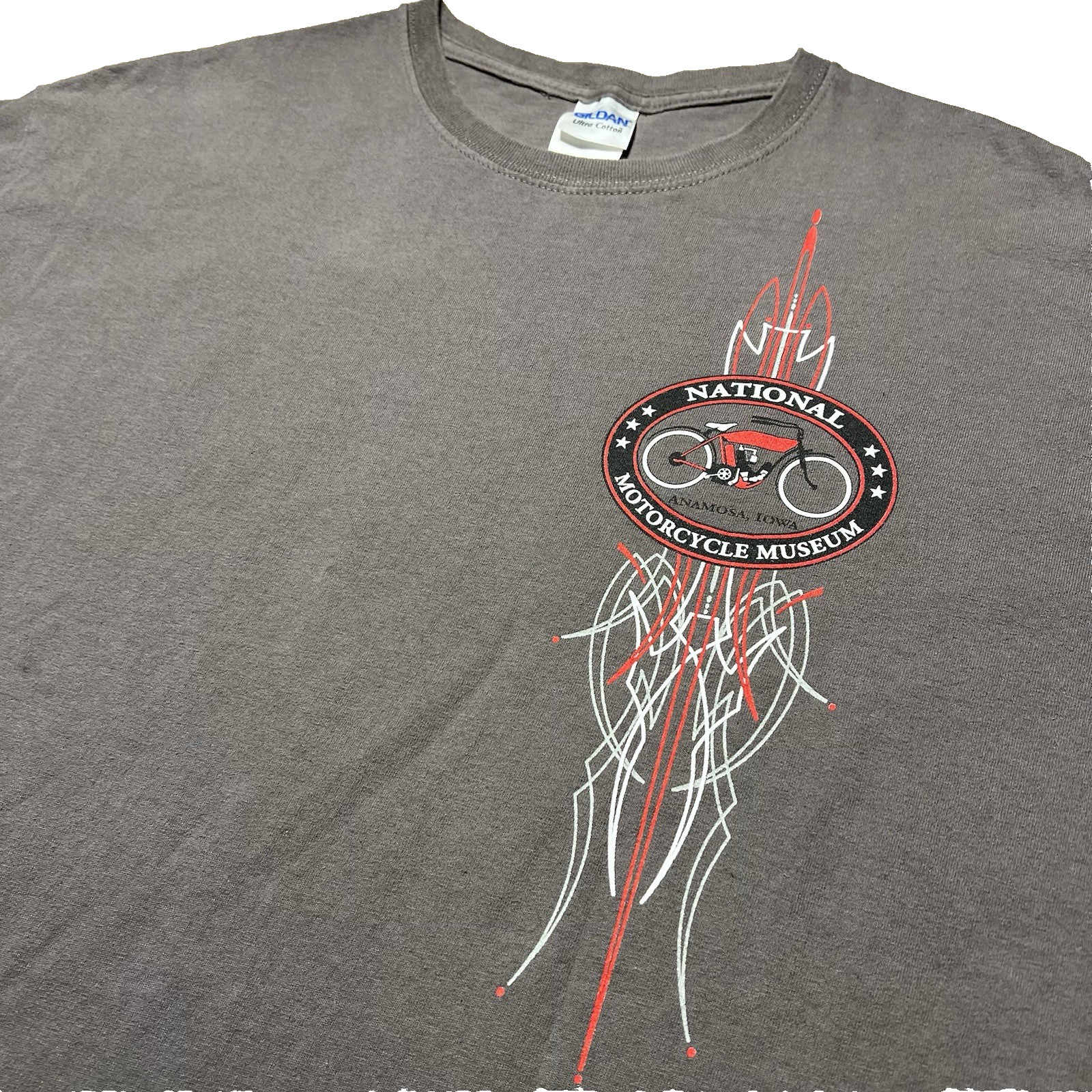 Vintage National Motorcycle Museum T Shirt XL Y2K Winged Back Graphic Biker Tee gallery