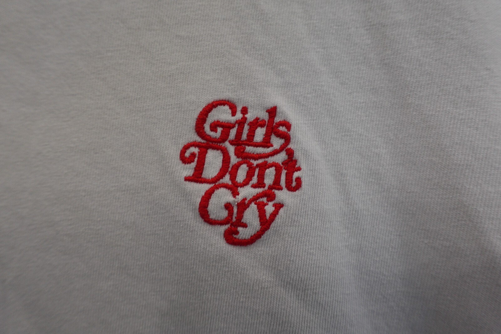 Girls Don't Cry by Verdy White Orange Ringer T-Shirt Embroidered Men's Size XL gallery