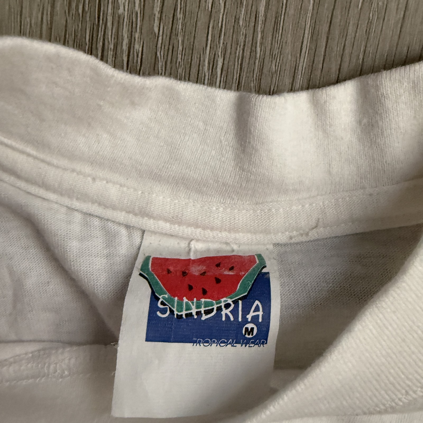 Vintage Sandria ENDESA 96 Shirt Mens Medium White Dominican Republic 90s Tee gallery