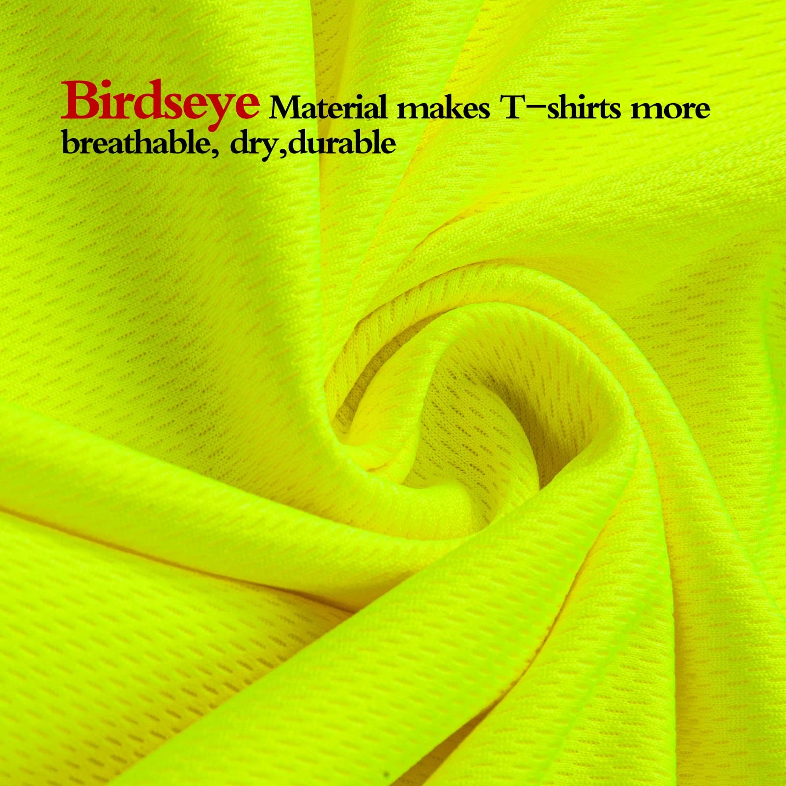 High Visibility Shirts Quick Dry Safety T Shirts with Reflective Strips and P... gallery