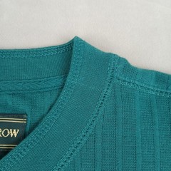 Vintage Croft & Barrow Medium Mens Henley T Shirt Thick Boxy Drop 21×30 ** Small