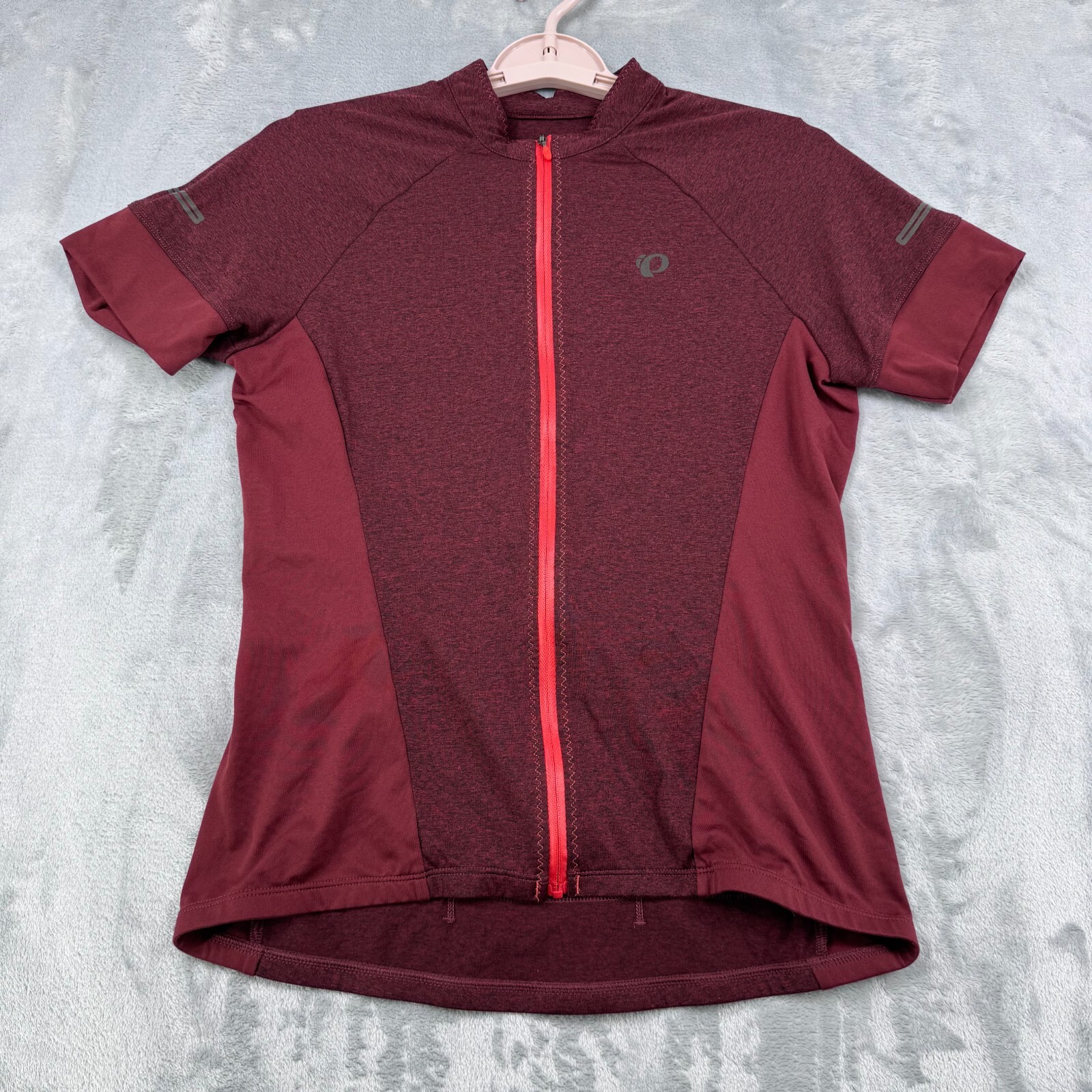 Pearl Izumi Classic Cycling Shirt Womens Medium Red Full Zip Short Sleeve gallery