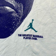 Air Jordan Greatest Baseball Player T Shirt Mens XL Big Face Michael Double Side