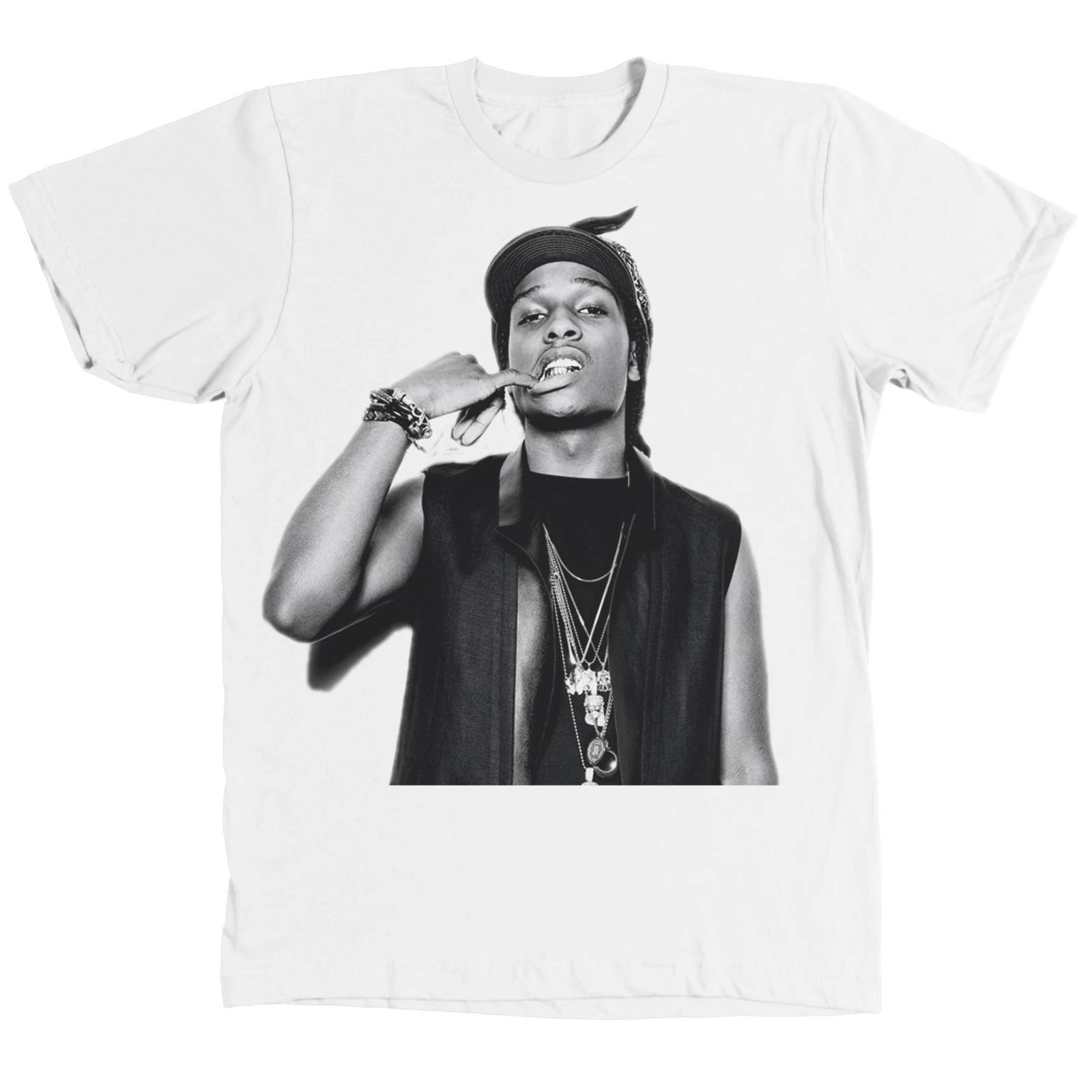 ASAP Rocky Portrait Graphic Multicolor Short Sleeves Unisex T Shirt gallery