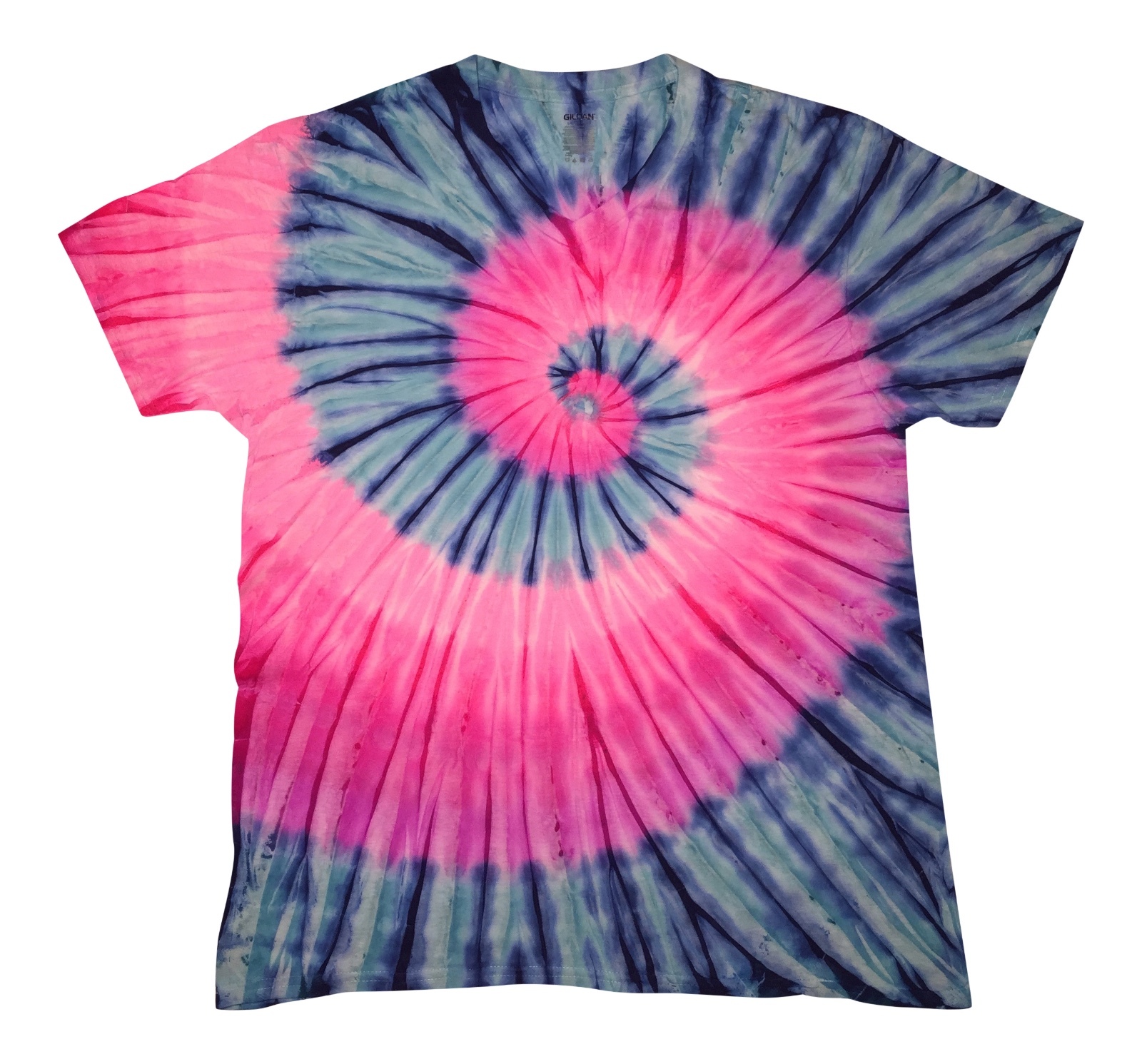 *New* 2XL - Sm Handmade Tie Dye, Pink Blue Spiral, Crew or V-Neck gallery