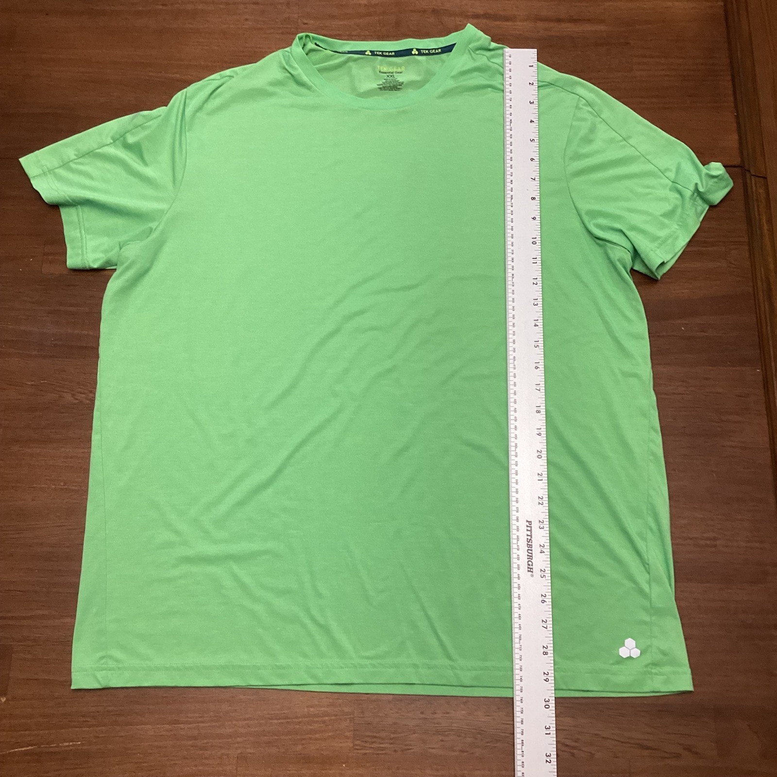 Tek Gear Mens XXL Lime Green Essential Gear Performance T-Shirt Short Sleeve Gym gallery