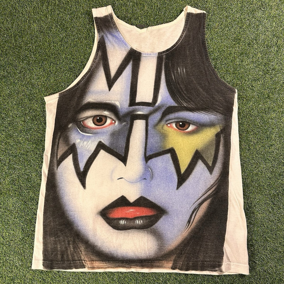 Vintage Ace Frehley TANK TOP T shirt 90s Rock Band Black and white M1R6 gallery